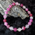 Pulsera Ágatas Fucsias 6 mm. Belleza y Energía.