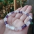 Pulsera Amatista y cuarzo rosa 6mm, Amor y Trasmutación