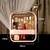 Forma do ovo led luz de mesa organizador espelho de maquiagem organizador caixa - comprar online
