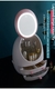 Forma do ovo led luz de mesa organizador espelho de maquiagem organizador caixa - loja online