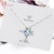 Colar com pingente de estrela, lua e planetas, feminino, delicado, strass, corre