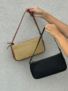 Baguette Cuero y Rafia - comprar online