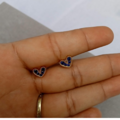 Broquel Corazón Zirconias - MAJESTIC BISUTERIA