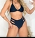 Biquíni 3 Tiras Hot Pants Sutiã Triangulo Sem Bojo Preto