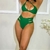 Biquíni 3 Tiras Hot Pants Sutiã Triangulo Sem Bojo Verde