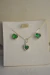 Conjunto Coração Verde (Prata 925) - comprar online