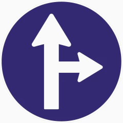 Cartel Vial Direcciones Permitidas Derecha ø 60cm - comprar online