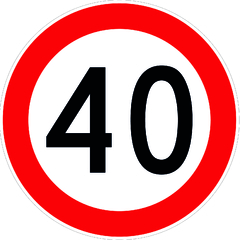 Cartel Vial Velocidad Máxima 40 ø 60cm - comprar online