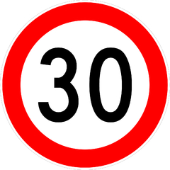 Cartel Vial Velocidad Máxima 30 ø 60cm - comprar online