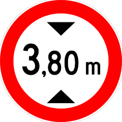 Cartel Vial Limitación de Altura ø 60cm - comprar online