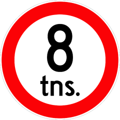 Cartel Vial Limitación de Peso ø 60cm - comprar online