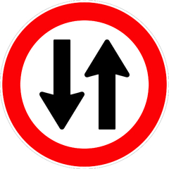 Cartel Vial Doble Mano ø 60cm - comprar online
