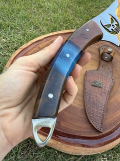 Skinner 5'' Inox Caveira Lâmina Vazada - Dalas Cutelaria