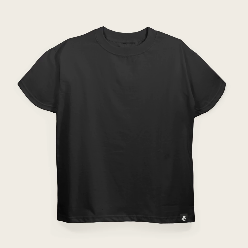 Camiseta Básica Oversized - Preta