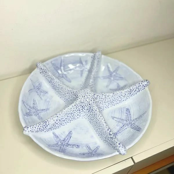 Petisqueira Estrela do Mar - 5 Divisórias - ø33,5x6cm