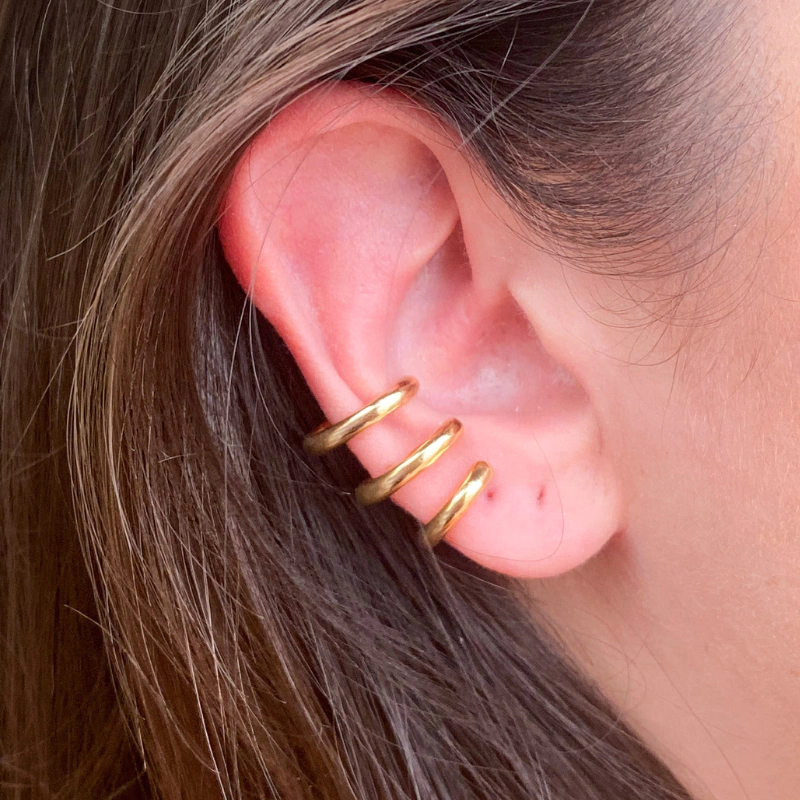 Piercing Fake Três Fios - Dourado