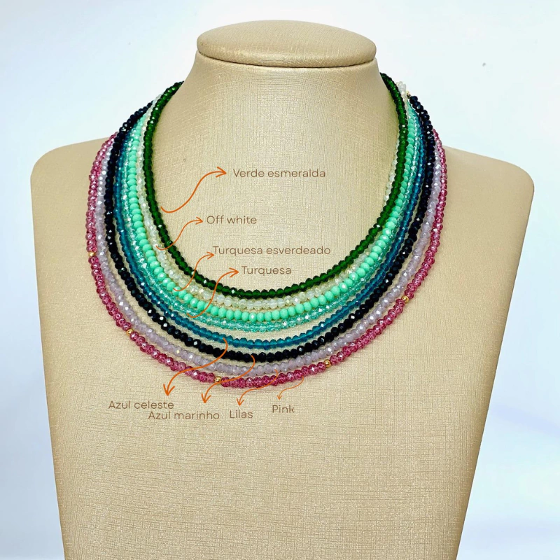 Choker Cristais Lisa