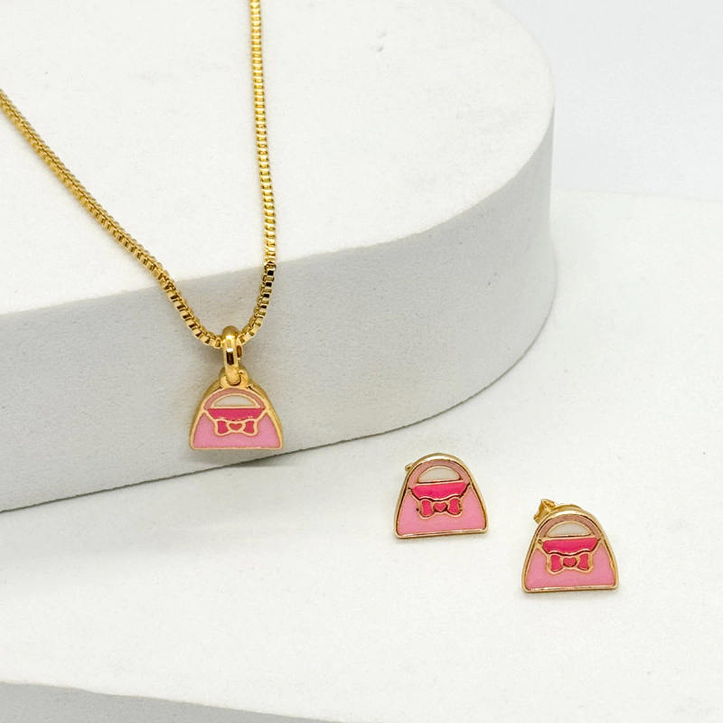 Conjunto Bolsa - Kids - Dourado