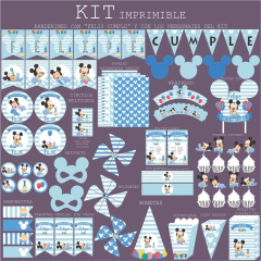 Baby Mickey Mouse printable party set