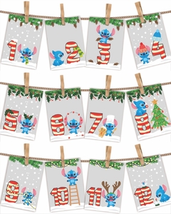 Stitch printable Christmas Advent Calendar