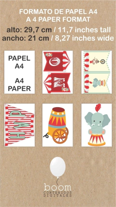 Circus Happy Birthday Printable Banners - online store