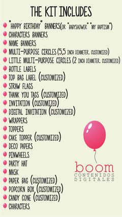 Bichikids decoración imprimible para cumpleaños - online store