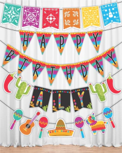 Mexican Party Happy Birthday Printable Banners