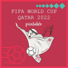 Qatar world cup printable party set