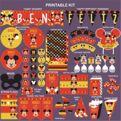 Mickey Mouse printable party set