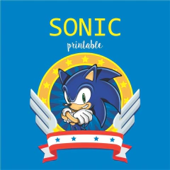 Sonic the hedgehog Birthday Printable Banners - boom