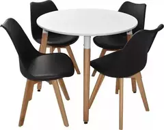 Combo mesa Eames 90cm y sillas tulip blancas set 4 unidades. 25%OFF en efectivo - comprar online