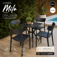 Silla Milo Design set de 8 sillas. 20% OFF en efectivo. - Maderas Design