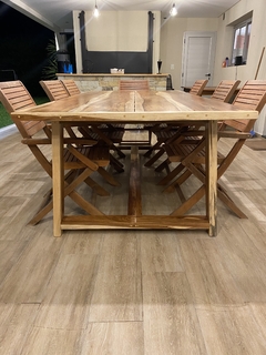 Mesa rustica en madera maciza Incienso 240x120. 25% de descuento en efectivo. - tienda online
