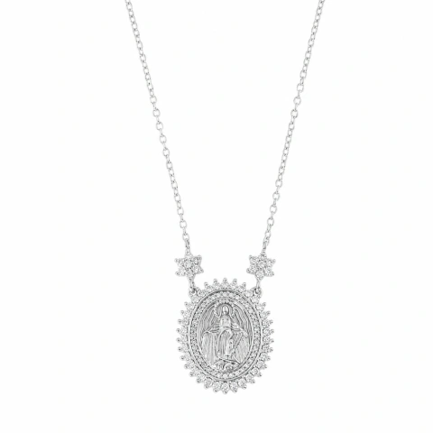 Colar Nossa Senhora de Fátima Prata - comprar online