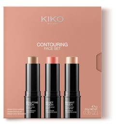 KIKO Milano Contouring Face Set 01| Make-Up Kit With 3 Sticks: Blush, Highlight And Face Contour - comprar online