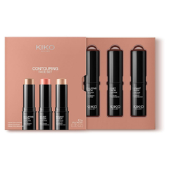KIKO Milano Contouring Face Set 01| Make-Up Kit With 3 Sticks: Blush, Highlight And Face Contour