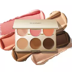 Iconic London Multi Use Cream Blusher Bronzer And Highlight Face Palette