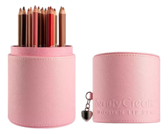 Set Delineadores Labios Beauty Creations 16 Tonos + Estuche Color Rosa