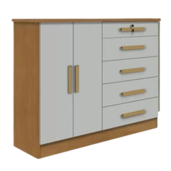 Cômoda New Athos Com 5 Gavetas E 2 Portas na internet