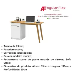 Mesa De Computador Escrivaninha Prism - loja online