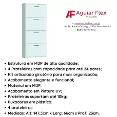 Sapateira 4 Portas Carol - AGUIAR FLEX MÓVEIS LTDA