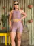 SHORT LUMINOUS LILÁS SATIN - Gotthus