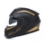 casco abatible negro con dorado talla l