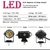 Par de faros led tipo lupa ámbar y blanco en internet