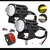 Par de faros led tipo lupa ámbar y blanco