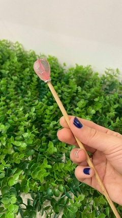 Vareta Gota Resina Rosa - comprar online