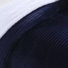 Frazada Flannel con corderito 2 1/2 Plazas Abrigada Acanalada - BLANCO SI