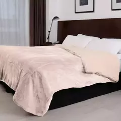 Imagen de Frazada Edredon 1 1/2 Plaza Flannel Con Corderito Super Abrigada Premium
