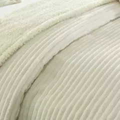 Imagen de Frazada Flannel con corderito 2 1/2 Plazas Abrigada Acanalada