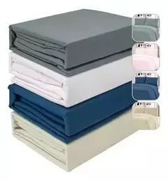Pack X 3 Juegos De Sabanas Queen Size Lisas Economicas Hermosas